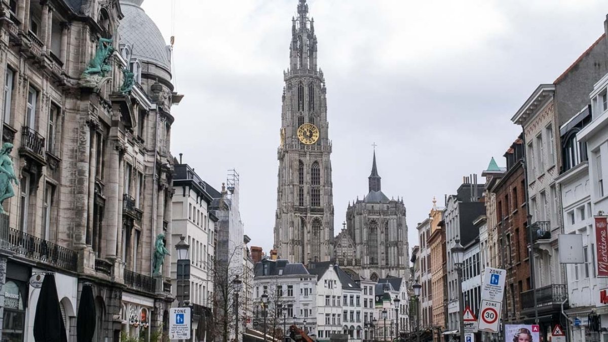 Antwerp The Cathedral of Our Lady in Antwerp, iconic Gothic landmark of Belgium’s Flanders region